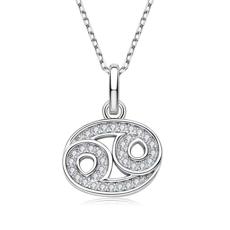 Pendentif Signe Astrologique avec Moissanite sur fond blanc