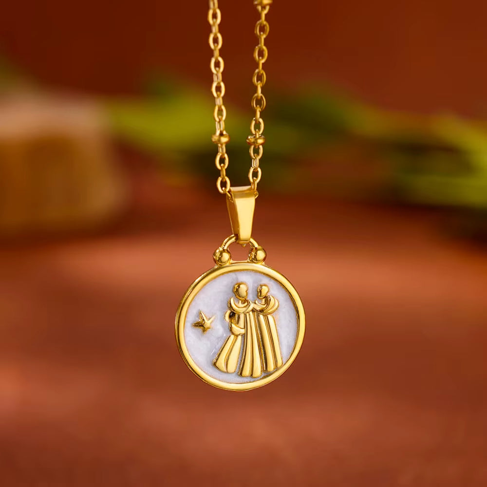 Pendentif Signe Astrologique Rond et Vintage