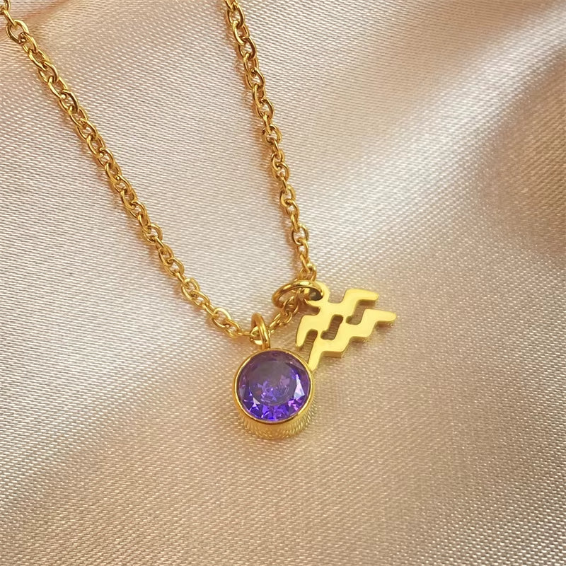 Pendentif Signe Astrologique avec Zircon