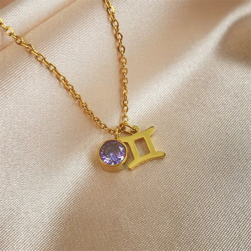 Pendentif Signe Astrologique avec Zircon