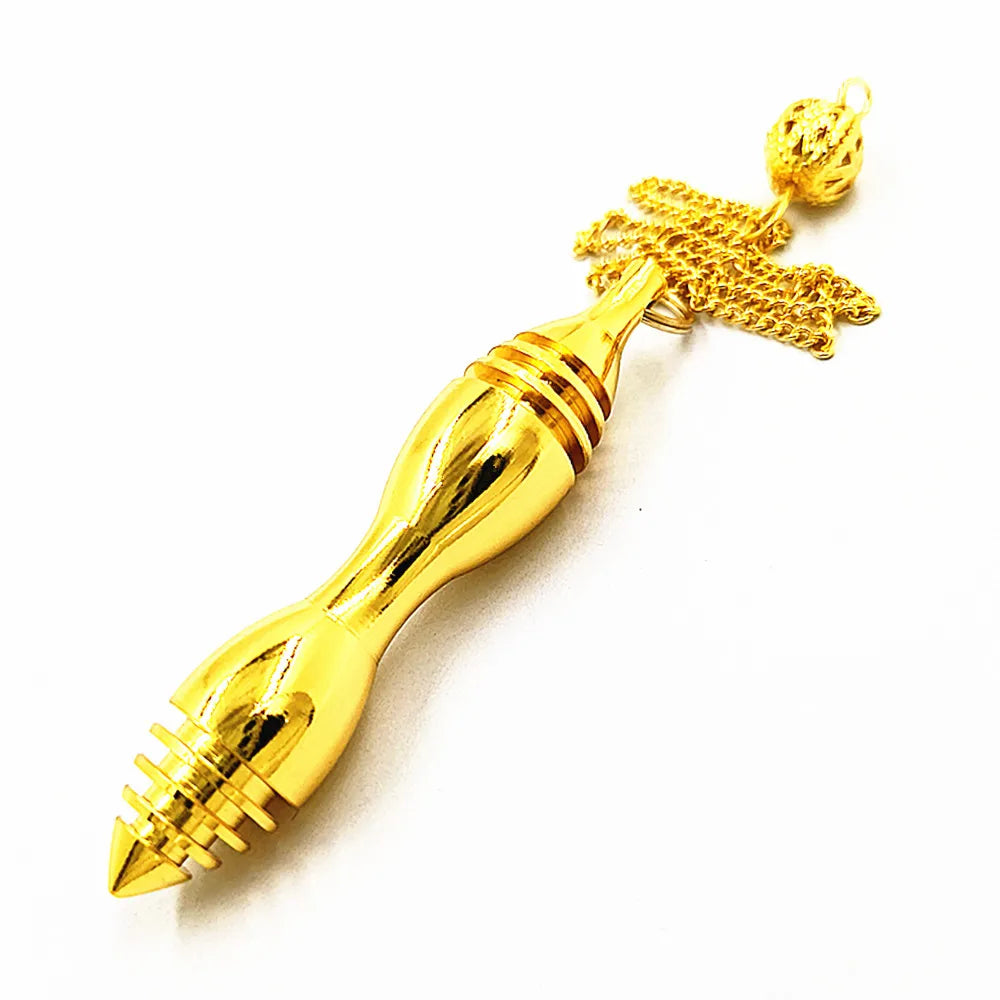 Pendentif Doré - Design Strié sur fond blanc