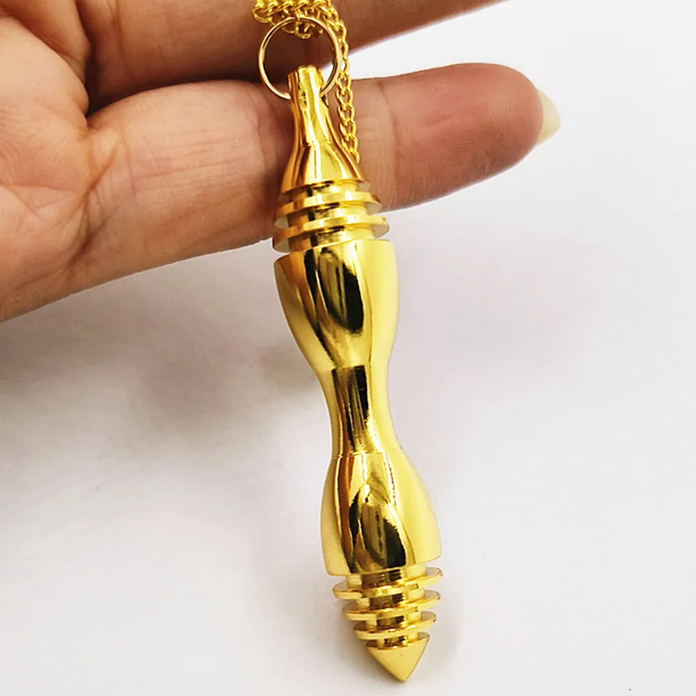 Pendentif Doré - Design Strié