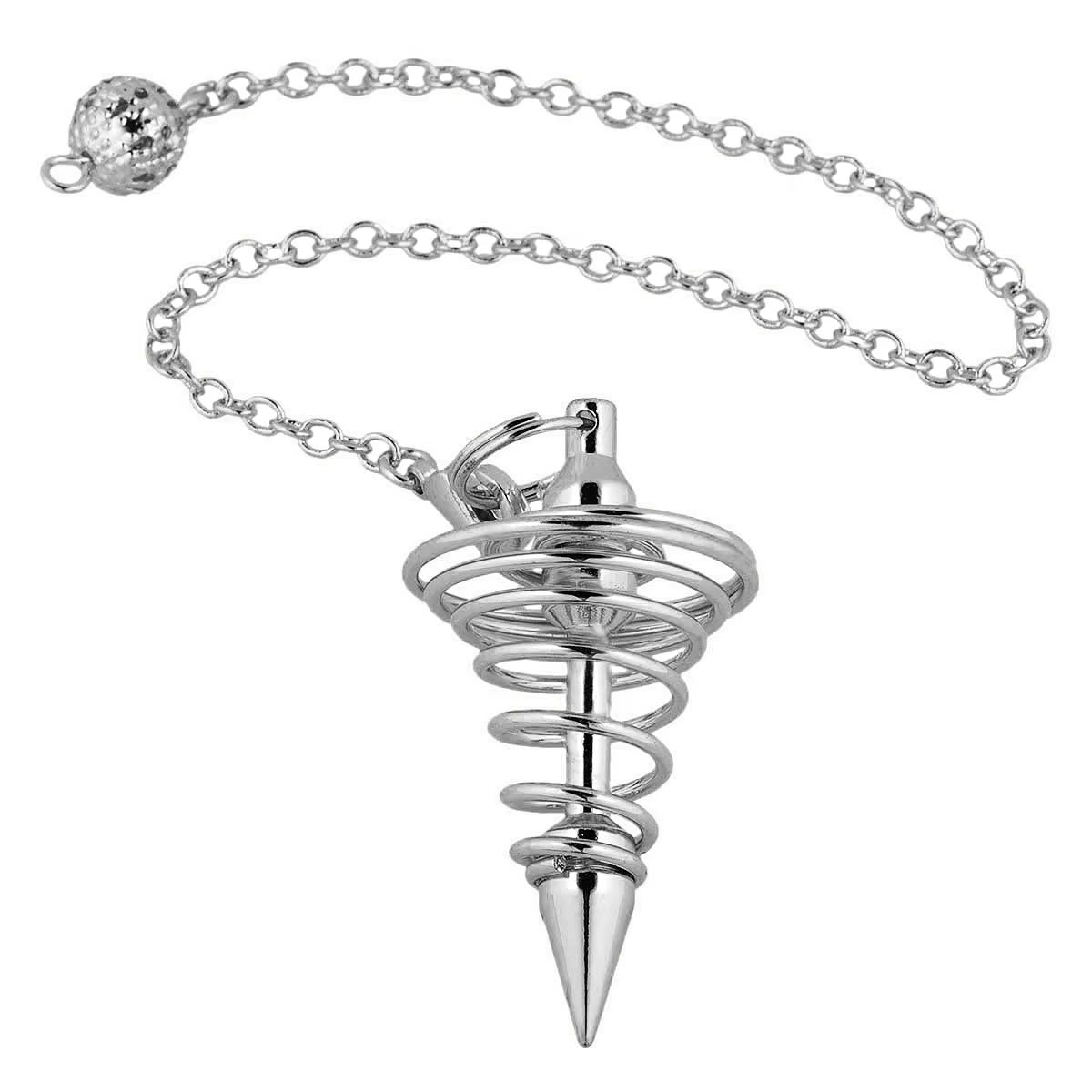 Pendentif - Spirale en Cuivre sur fond blanc
