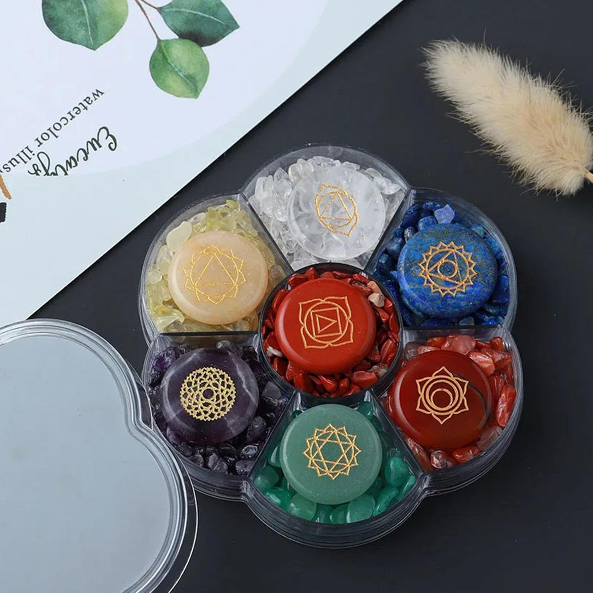 Kit de 7 Cristaux de Guérison Chakra