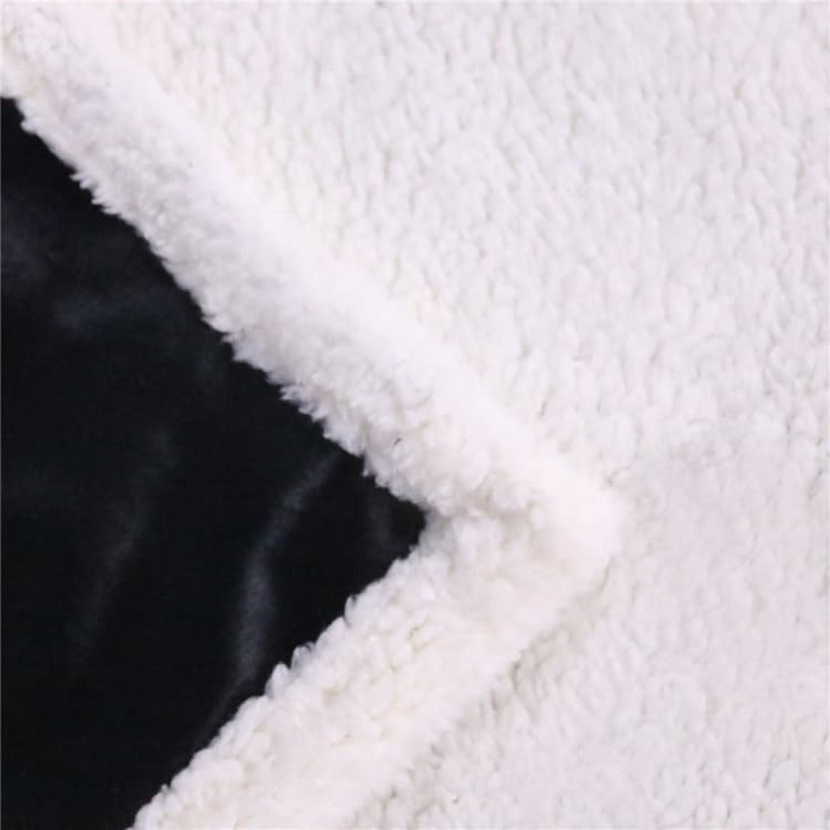 Plaid polaire imprimé tortue - détail matière sherpa