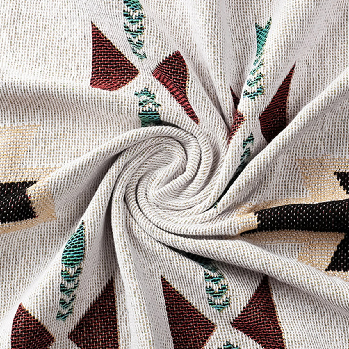 Plaid avec motifs géométriques de style ethnique