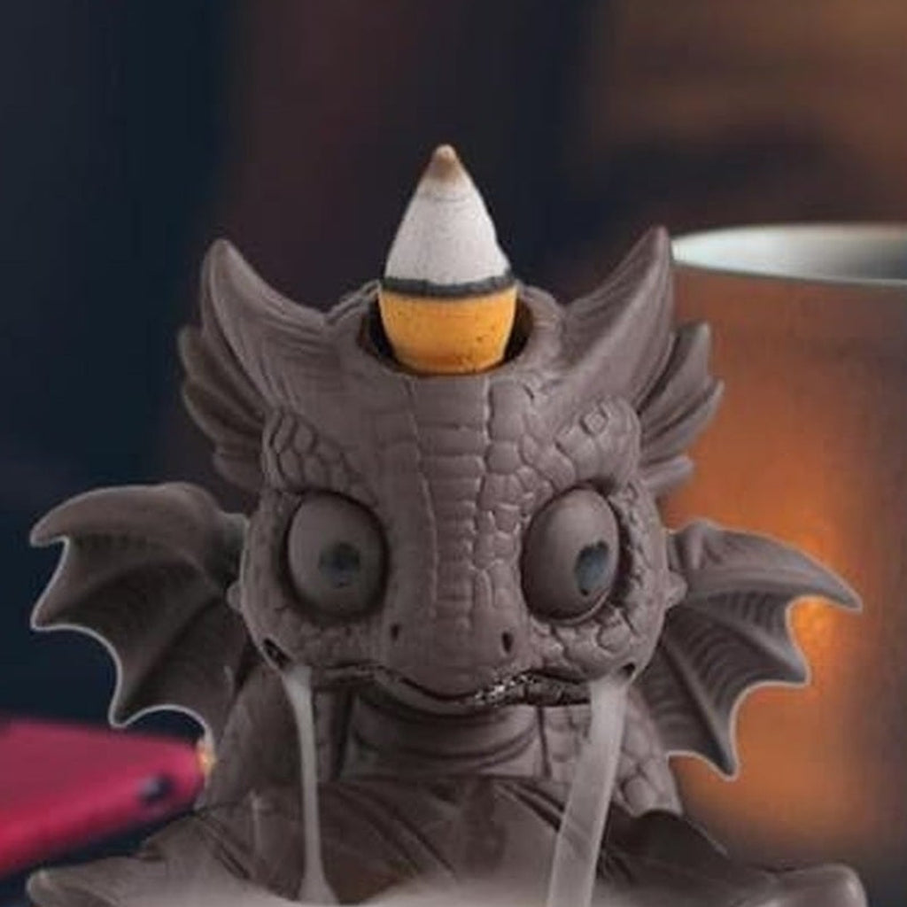 Détail rapproché de la tête et des écailles du dragon porte-encens