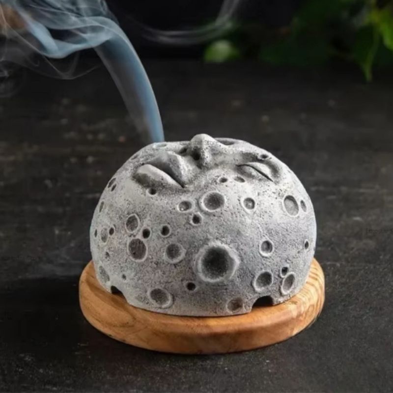 Porte Encens Lune Personnifiée