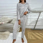 Pyjama polaire deux pièces mignon et épais pour femme