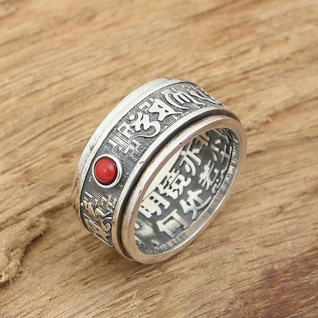 Bague Tibétaine Tournante, Six Mantras