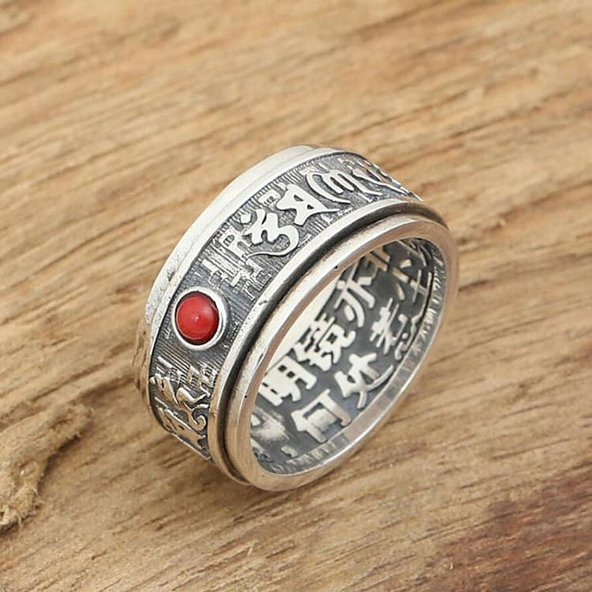 Bague Tibétaine Tournante, Six Mantras