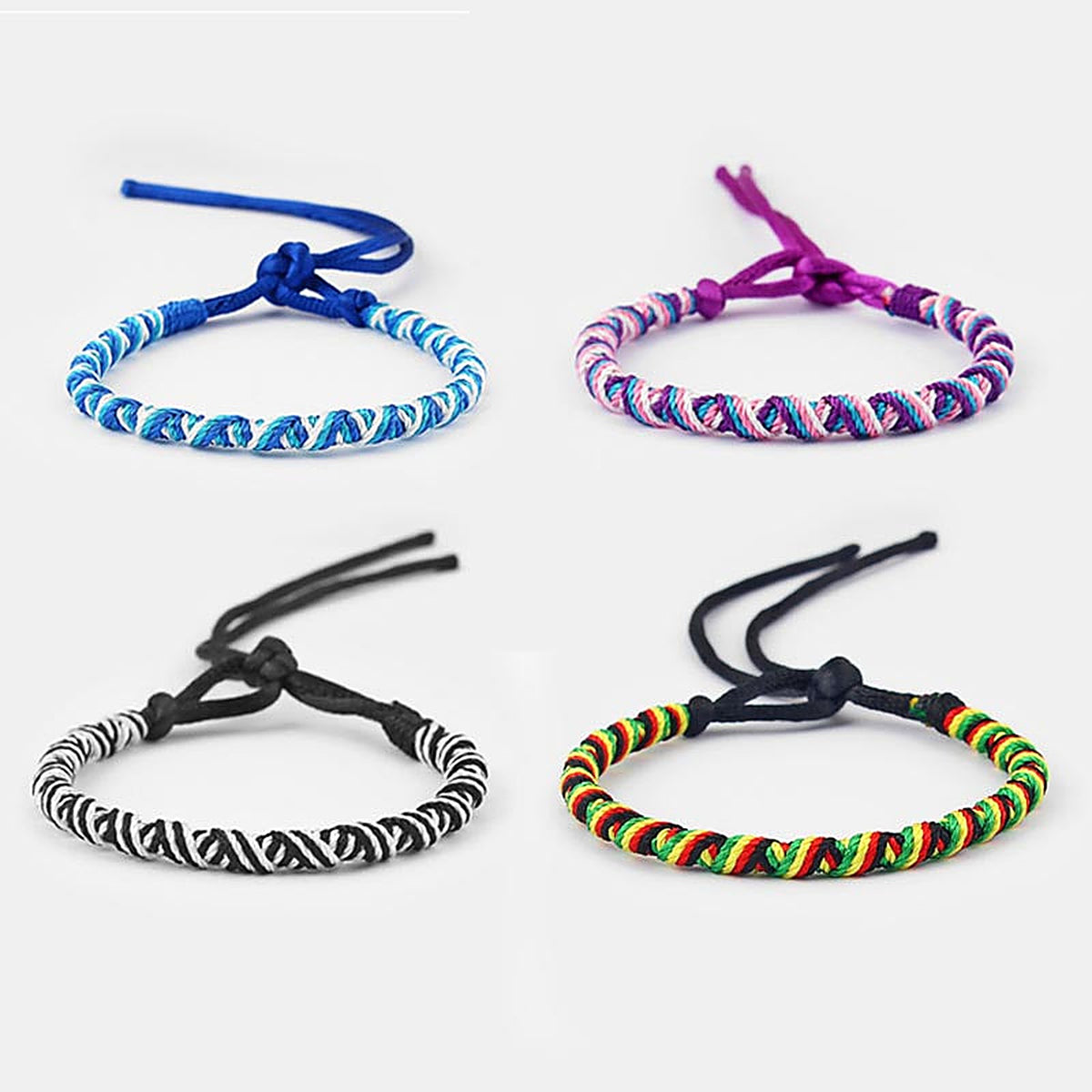 Lot de 4 bracelets brésiliens d'amitié