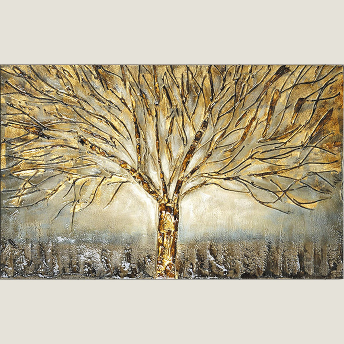 Vue produit de l'impression sur toile Arbre de vie doré