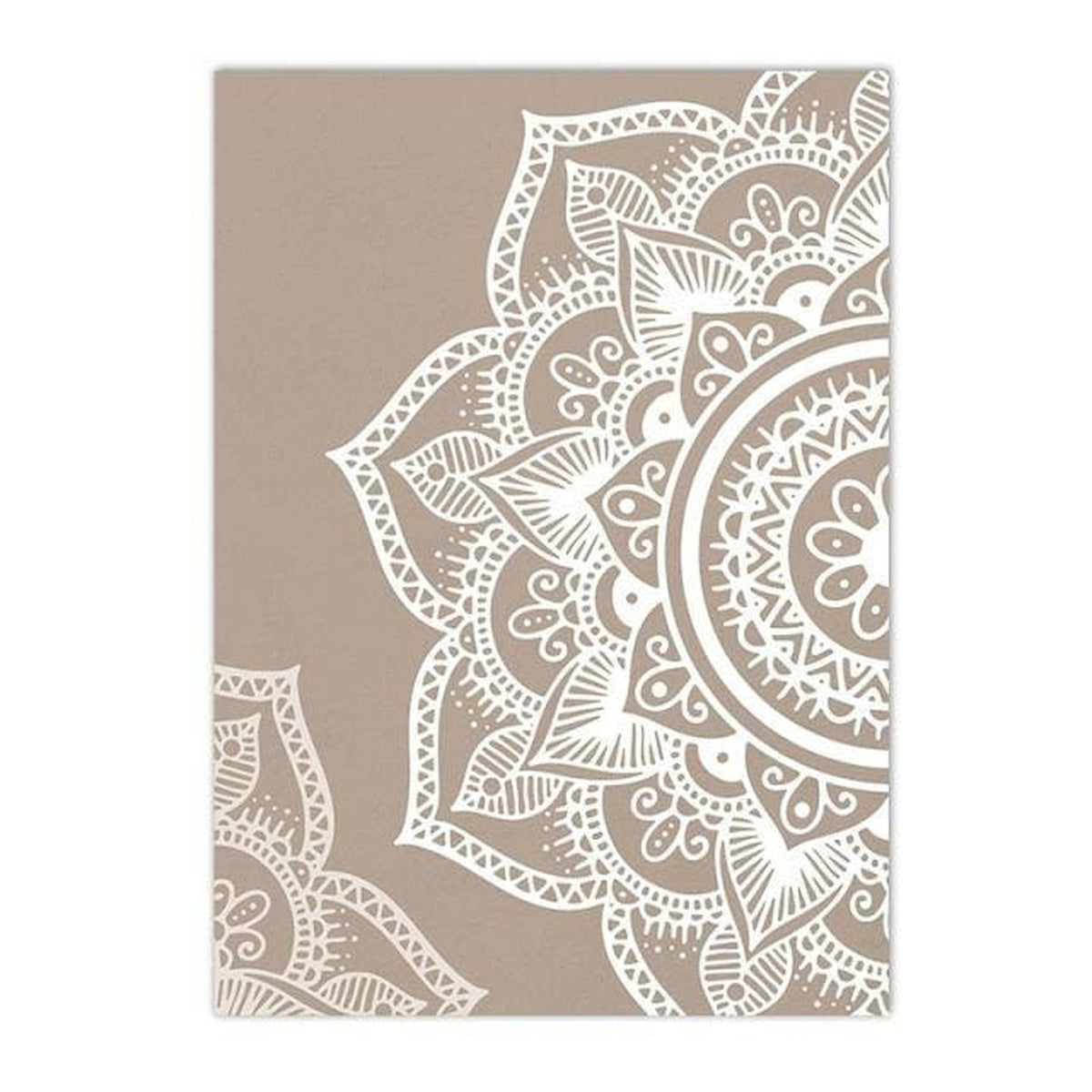 Tableau Zen Mandala Beige, partie Gauche