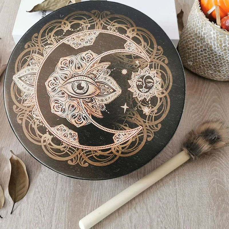 Tambour Chamanique lune et soleil