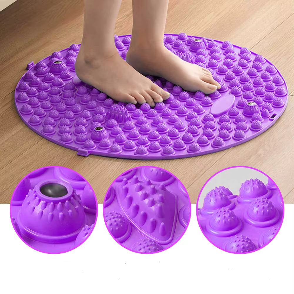 Tapis Acupression Rond et Violet Image