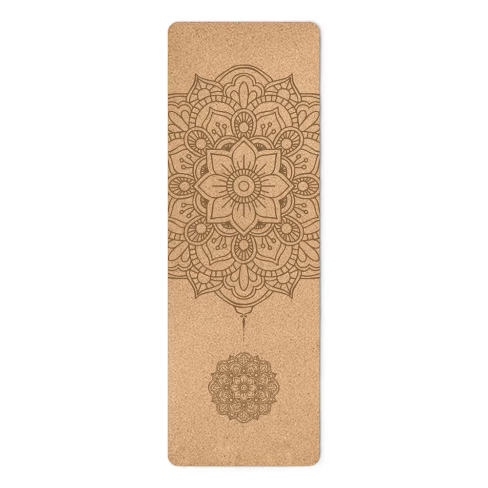 Tapis de Yoga Antidérapant - Fleur de Lotus sur fond blanc