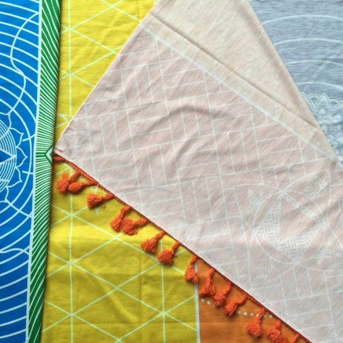 Toile des 7 chakras étincellants (100% coton) - decoration