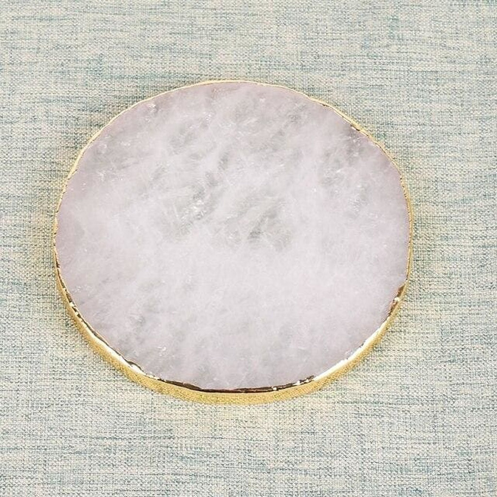 Dessous de verre en Quartz Rose - Rond