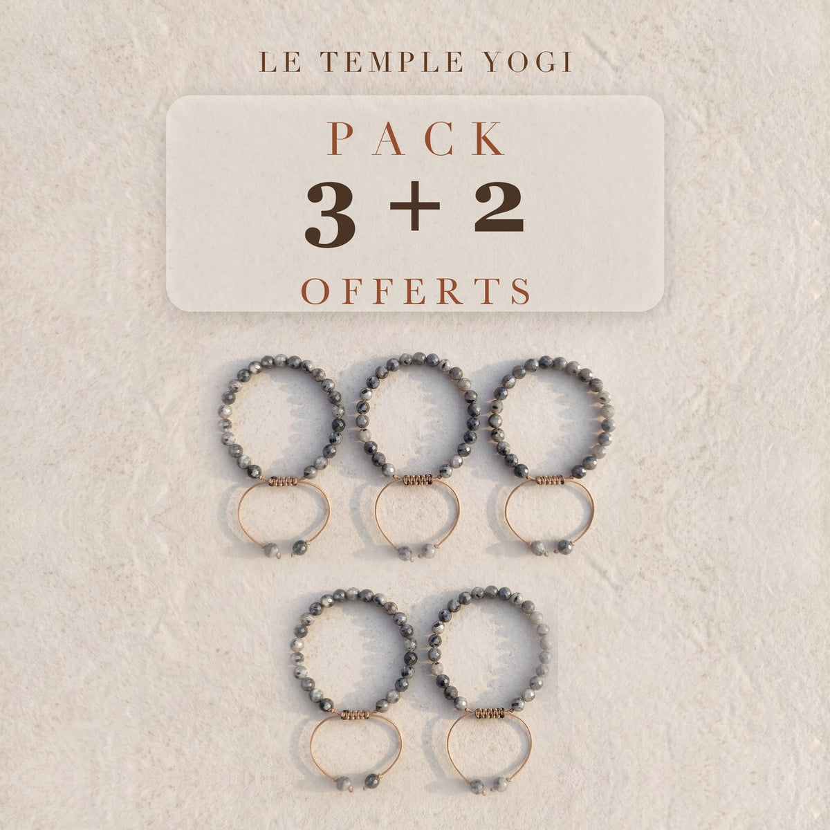 Offre Le Temple Yogi : pack 3 bracelets labradorite achetés, 2 offerts