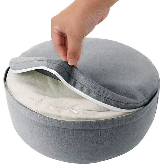 Zafu - Gris et Moderne sur fond blanc