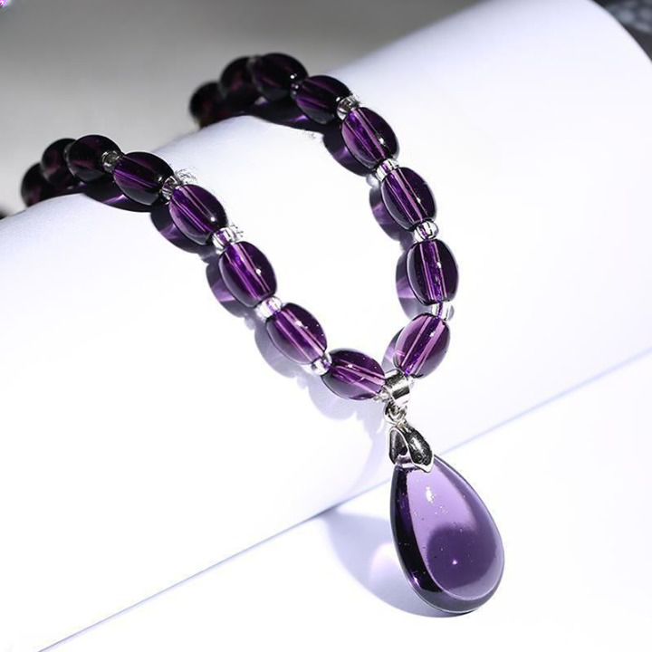 Collier en pierre naturelle améthyste en cristal