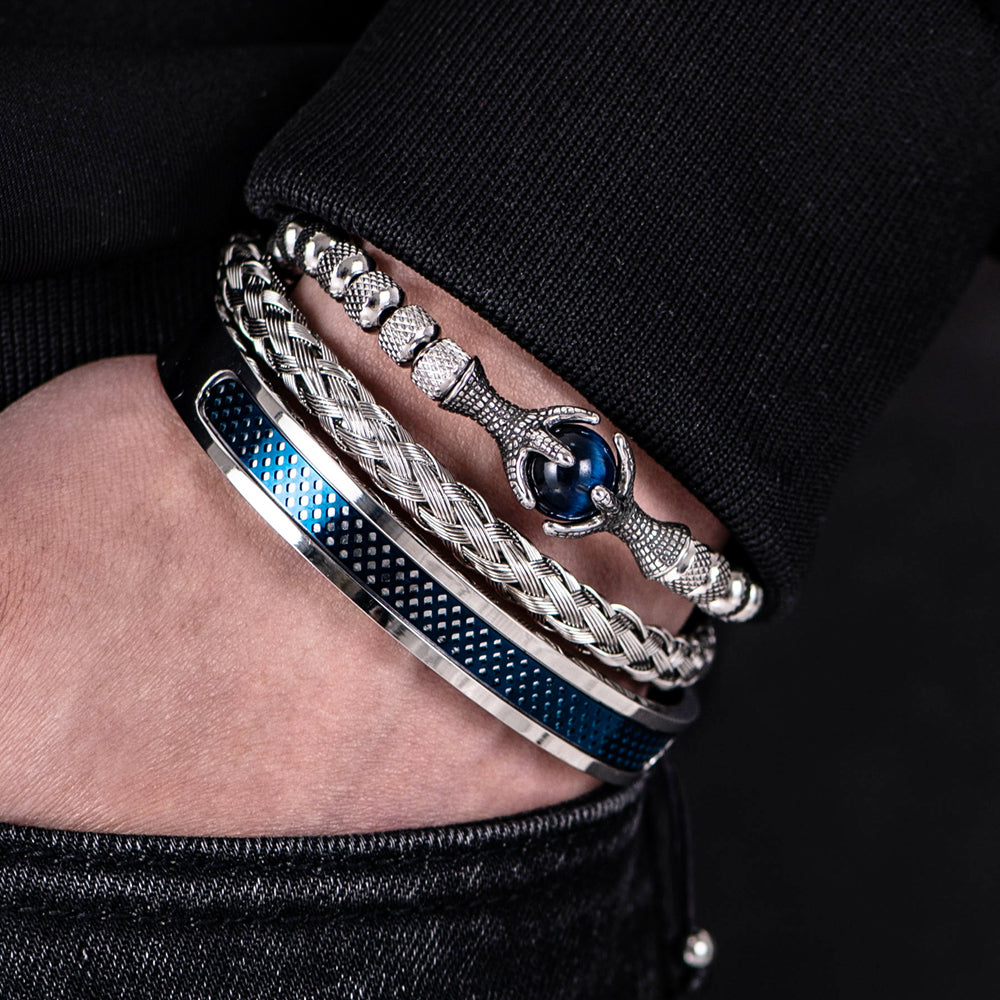 Bracelet pour homme avec œil de tigre