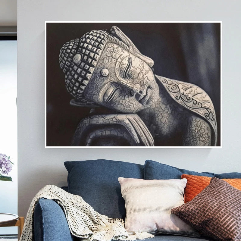 Tableau bouddha endormi