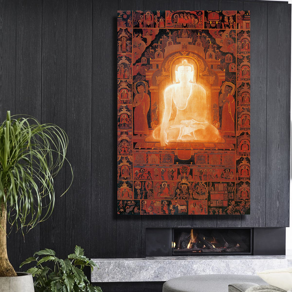 Tableau zen bouddha religieux