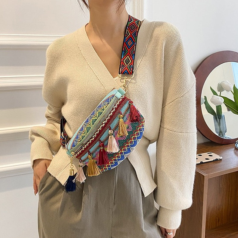 Sac à bandoulière femme style folklorique