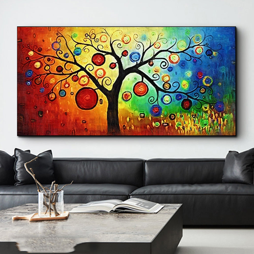 Tableau arbre de vie graffiti abstrait