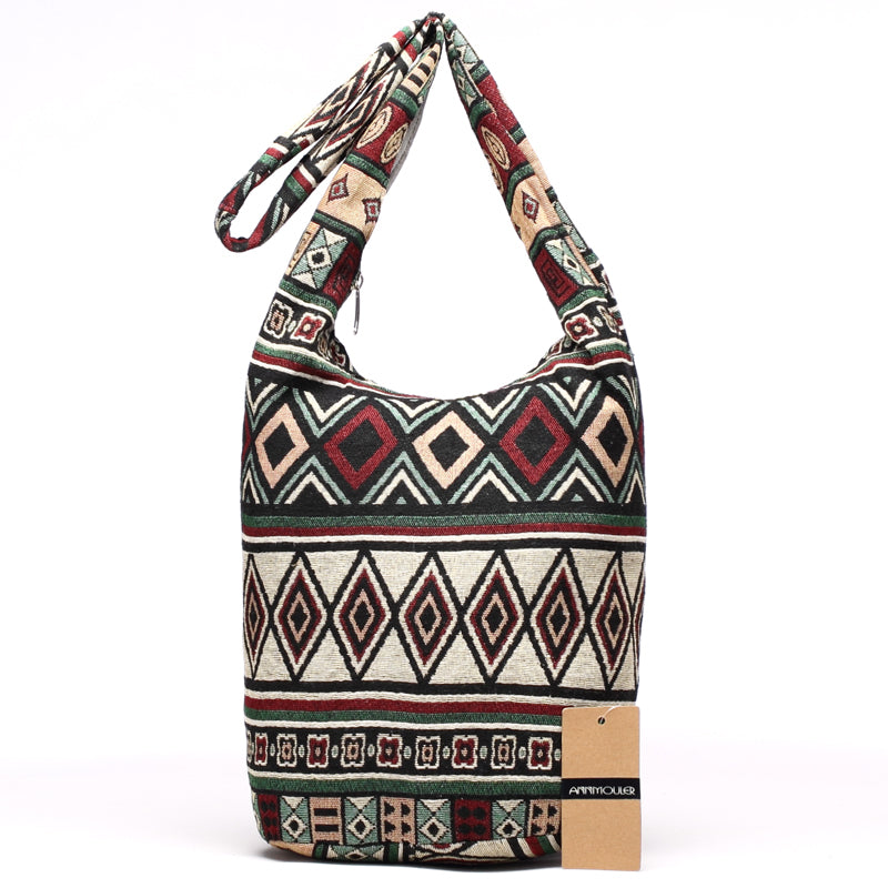 Sac à bandoulière en tissu tissé
