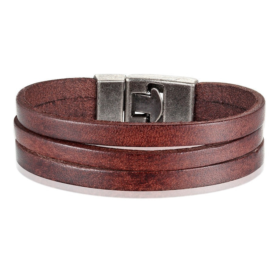 Bracelet pour homme en cuir style classique