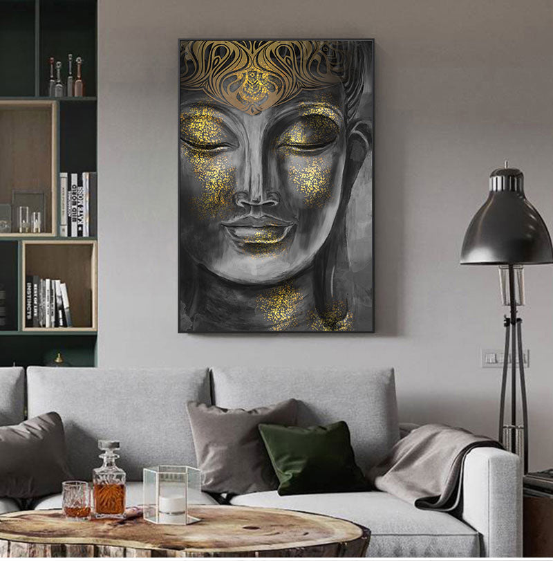 Tableau zen bouddha doré