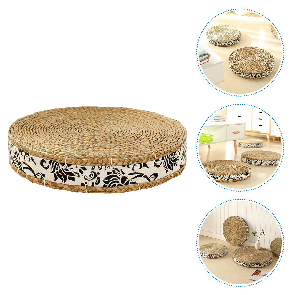 Coussin meditation Tatami en paille pour sol