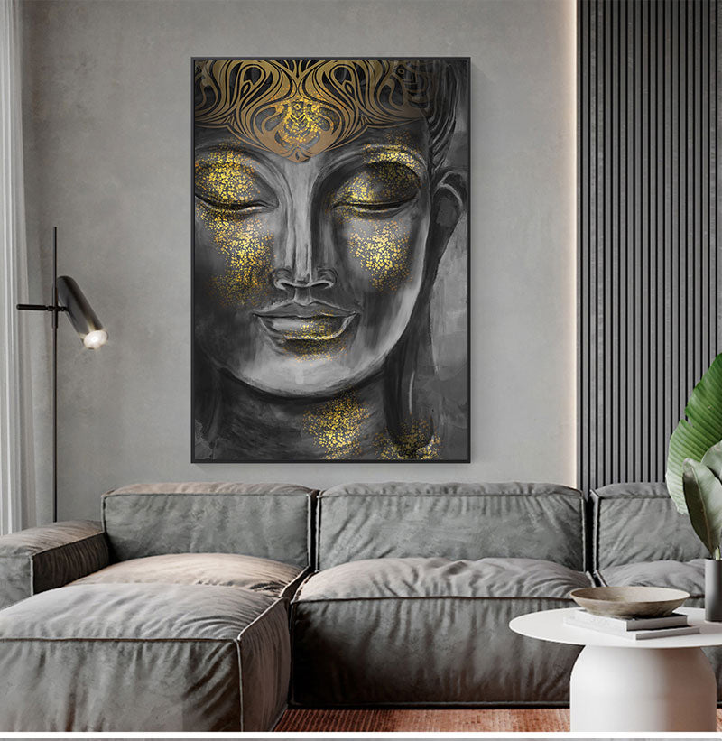 Tableau zen bouddha doré