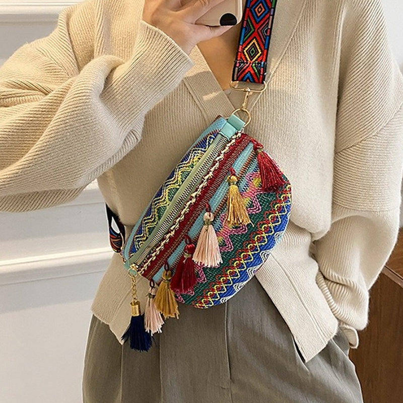 Sac à bandoulière femme style folklorique