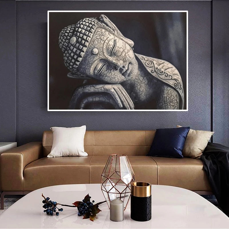 Tableau bouddha endormi