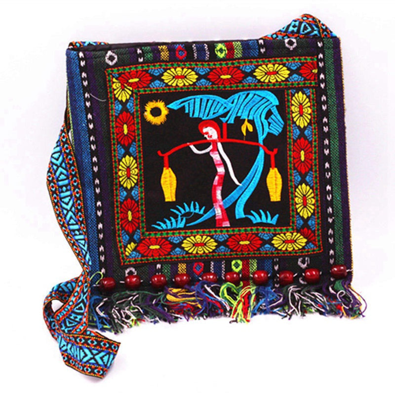Sac banane - Bohémien - Patchwork - Grande capacité - Couleur noire Sac banane - Bohémien - Patchwork - Grande capacité - Couleur noire