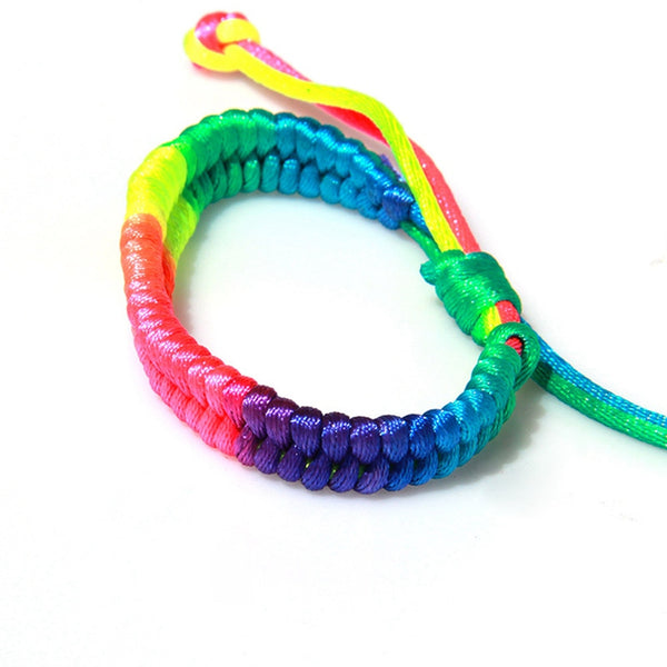 Goodchanceuk Lot de 15 bracelets de l'amitié en corde tressée à la main  réglables multicouches pour homme femme enfant