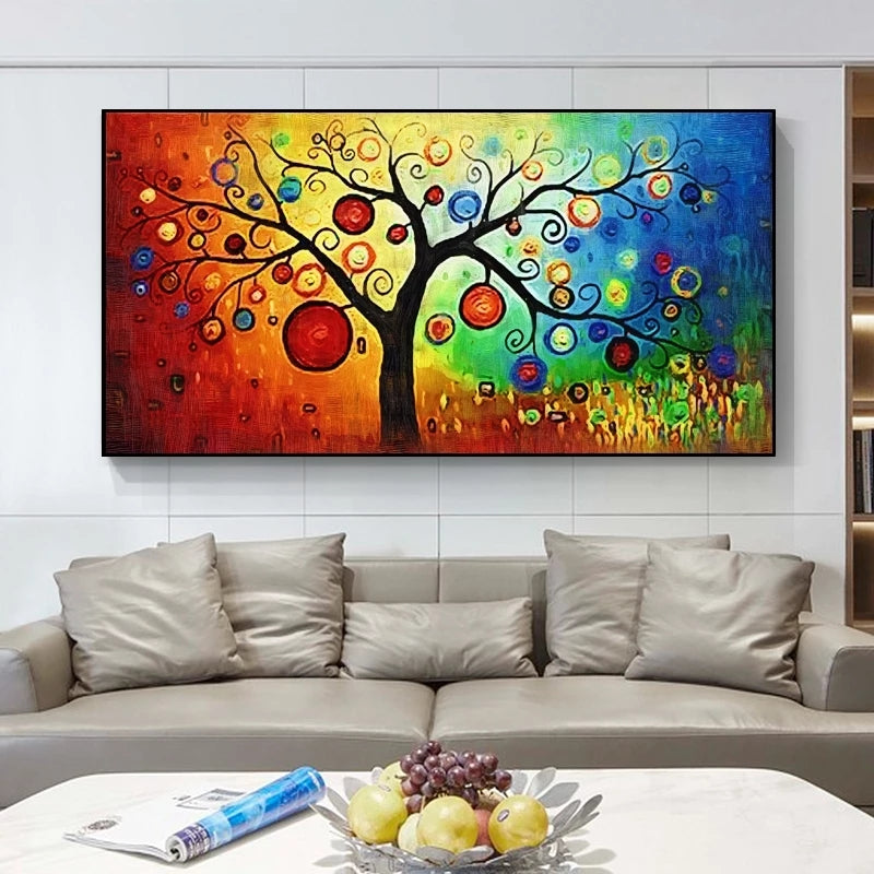 Tableau arbre de vie graffiti abstrait