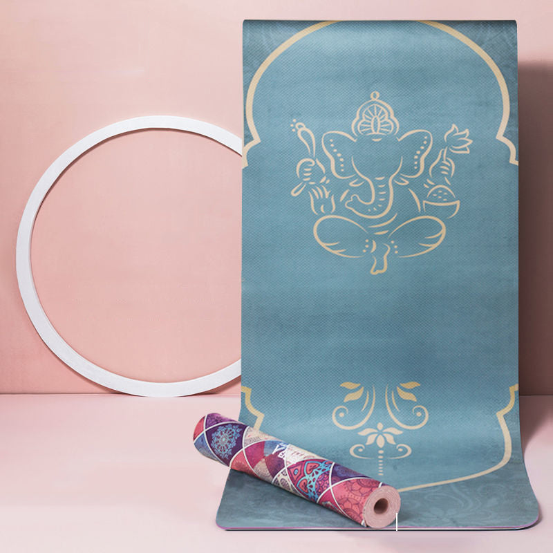 Tapis de Yoga en daim motif spirituelle