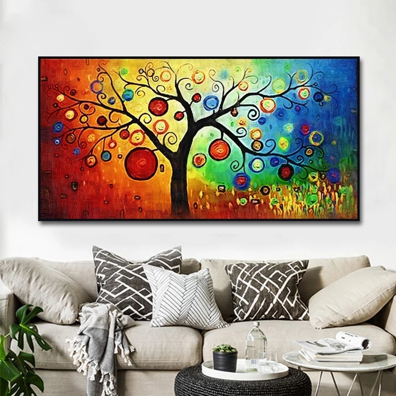 Tableau arbre de vie graffiti abstrait