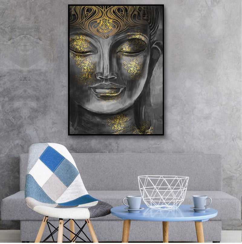 Tableau zen bouddha doré