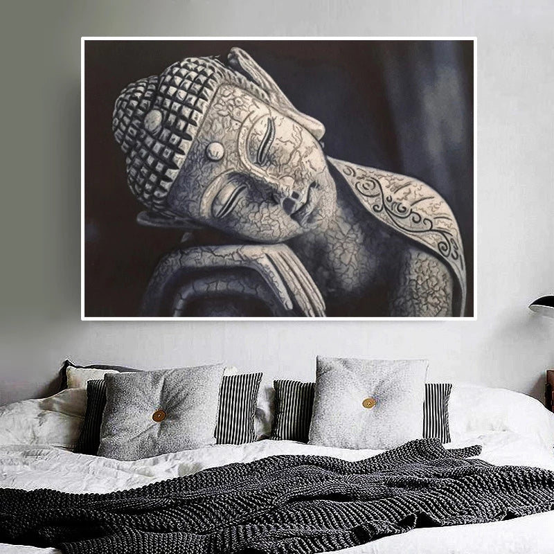 Tableau bouddha endormi