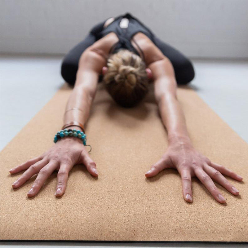 Tapis de Yoga en liège naturel antidérapant motif éléphant