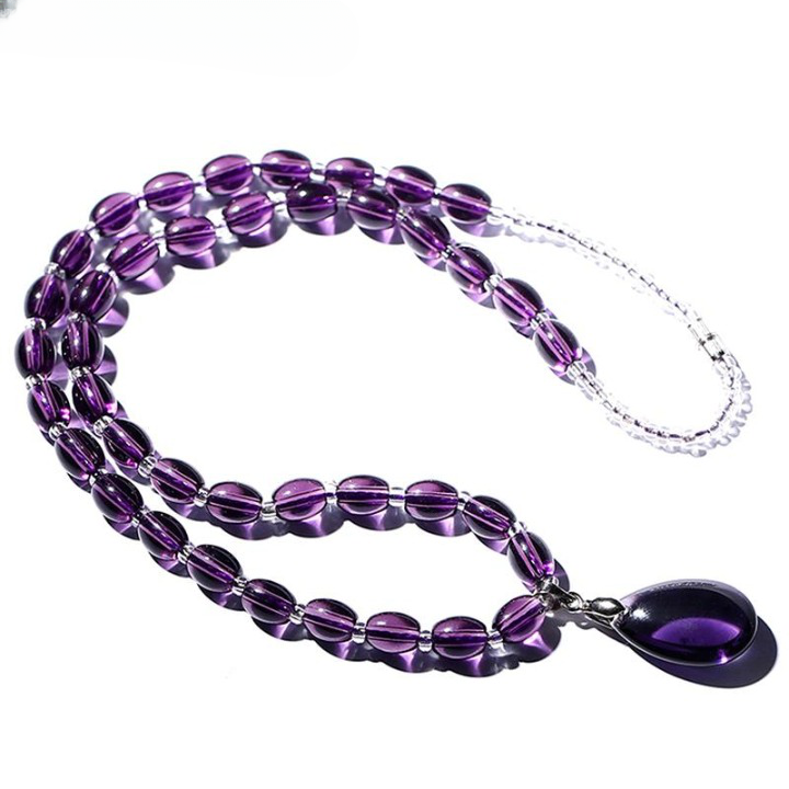 Collier en pierre naturelle améthyste en cristal