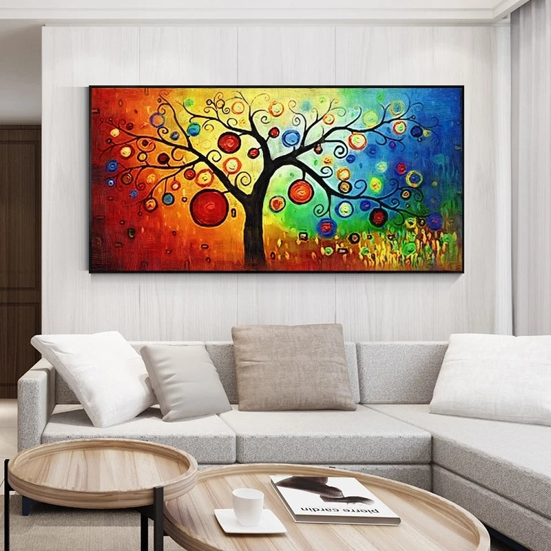 Tableau arbre de vie graffiti abstrait