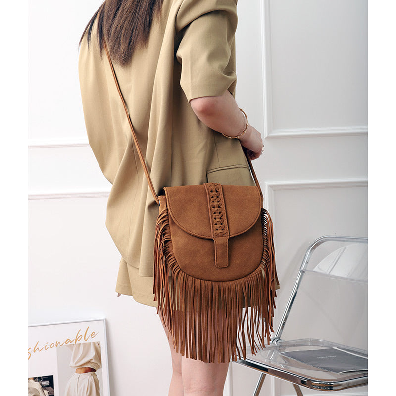 Sac à bandoulière femme imitation Daim