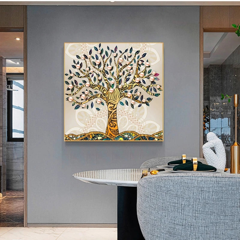 Tableau arbre de vie nordique abstraite